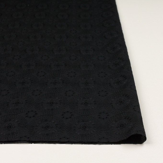 コットン×フラワー(ブラック)×ローン刺繍_全6色 イメージ3