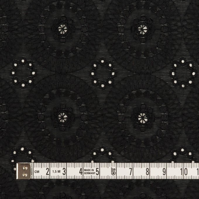 コットン×フラワー(ブラック)×ローン刺繍_全6色 イメージ4