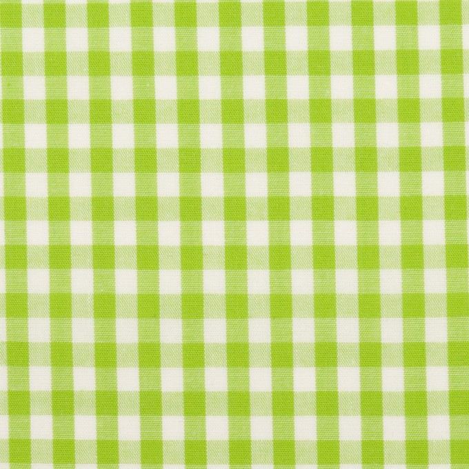 コットン×チェック(イエローグリーン)×ブロード_全3色 イメージ1