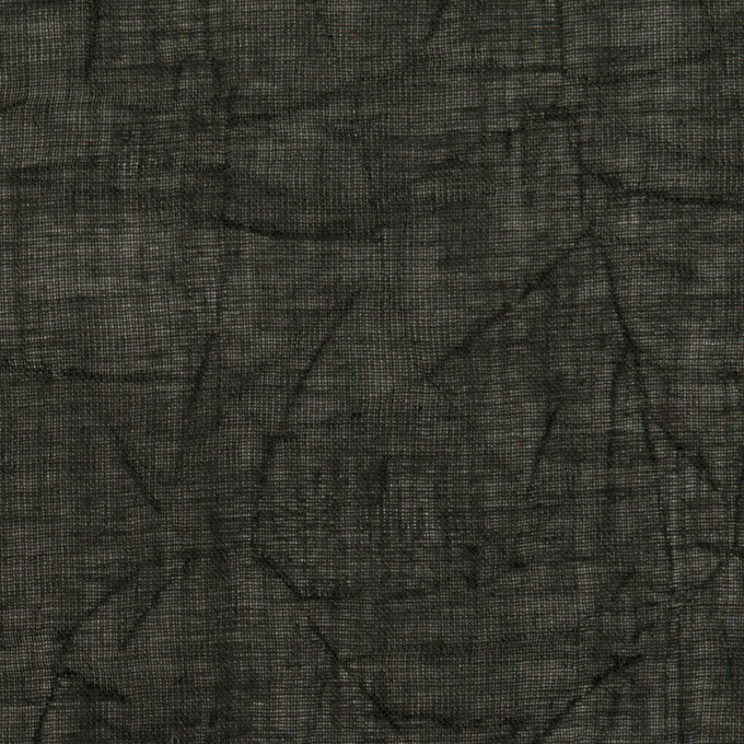 コットン×無地(ブラック)×ボイルワッシャー_全4色 イメージ1