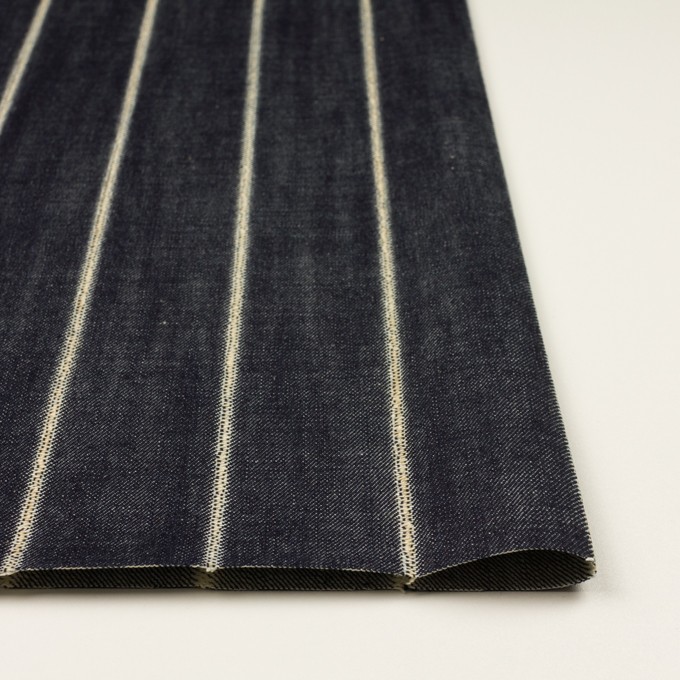 コットン×ストライプ(インディゴ)×セルビッチ・デニム(13.5oz) イメージ3