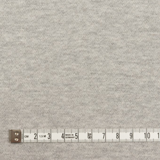コットン×無地(グレー)×裏毛ニット(裏面起毛) イメージ4