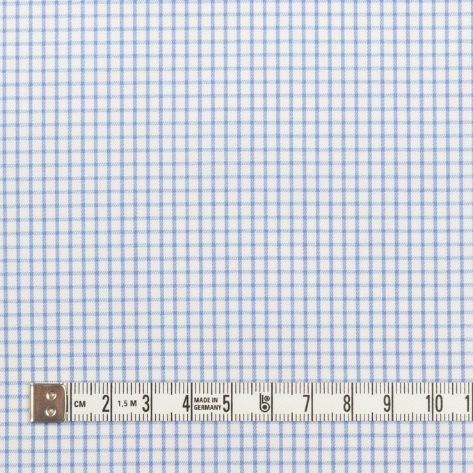 コットン×チェック(サックス)×サージ_全2色 イメージ4