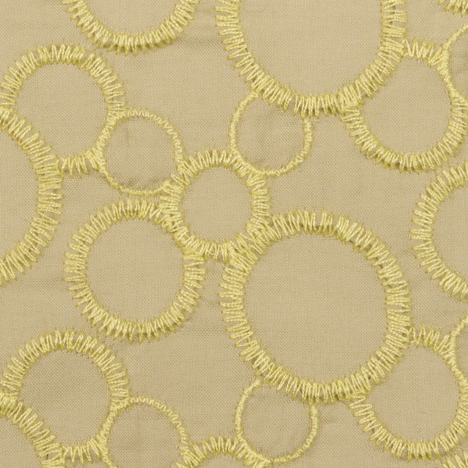 コットン×サークル(イエローマスカット&グレイッシュベージュ)×ローン刺繍_全4色 イメージ1