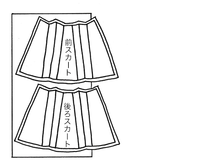 FAB #121 斜子織のタックスカート(生地幅が135cm未満でも大丈夫の巻)のサムネイル
