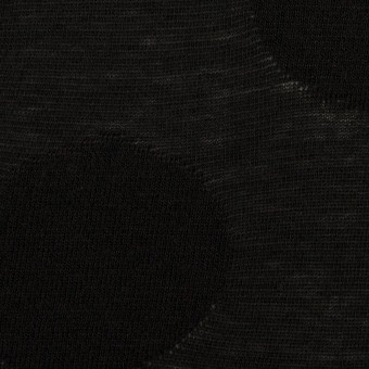 【150cmカット】コットン＆レーヨン混×オーバル(ブラック)×ジャガードニットのサムネイル