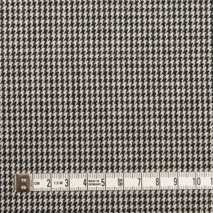 コットン×チェック(アイボリー＆ブラック)×千鳥格子 | fab-fabric sewing studio | 布地のオンライン通販と