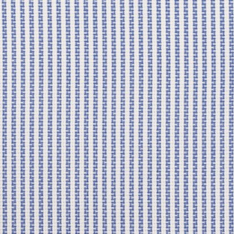 【130cmカット】コットン×ストライプ(ブルー)×斜子織_全2色のサムネイル