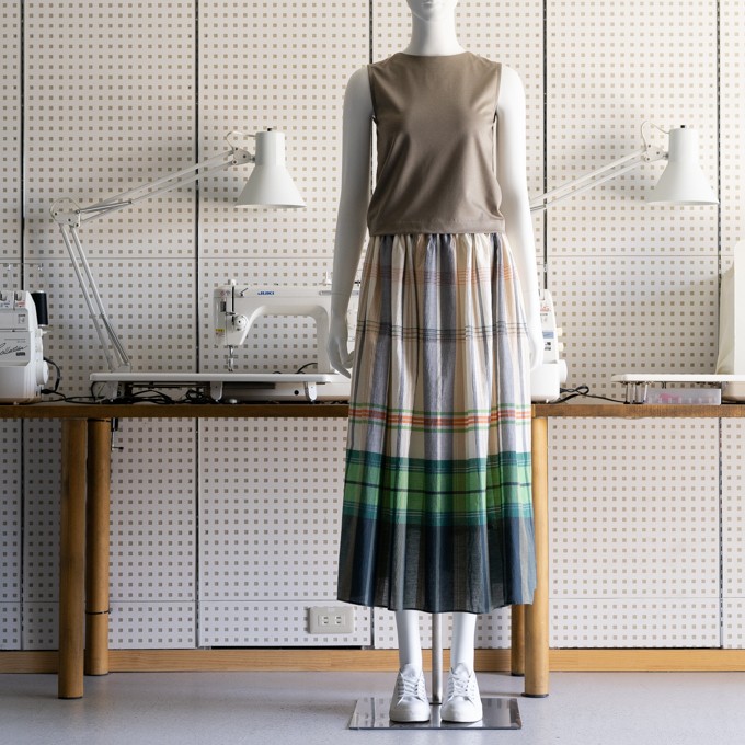 FAB #236 ローンのギャザースカート〜パネル柄をサクッと筒縫いで。のサムネイル