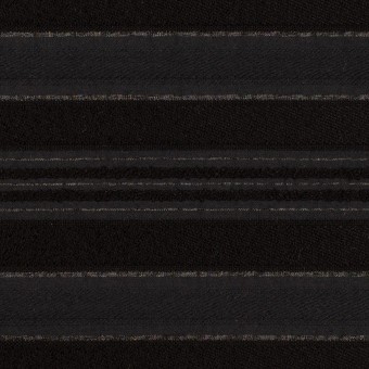 ポリエステル＆レーヨン×ボーダー(チャコール＆ブラック)×ジャガードのサムネイル