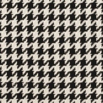 ウール＆レーヨン×チェック(エクリュ＆ブラック)×千鳥格子のサムネイル