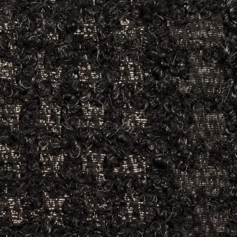 アクリル＆ポリエステル混×チェック(チャコールグレー＆シルバー)×ファンシーツイード_イタリア製のサムネイル