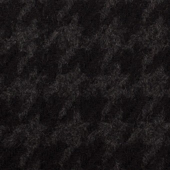 【80cmカット】ウール×チェック(チャコールグレー＆チャコール)×千鳥格子のサムネイル