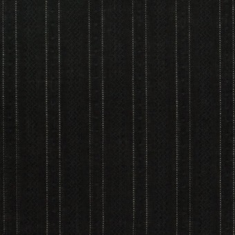 【90cmカット】レーヨン＆コットン×ストライプ(ブラック)×ローンドビー_全5色のサムネイル