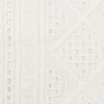 コットン×幾何学模様(オフホワイト)×ローン刺繍_全2色のサムネイル