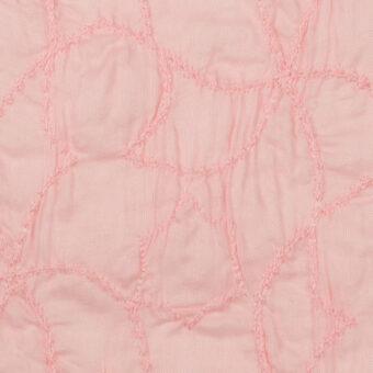 コットン×幾何学模様(ピンク)×ローンシャーリング刺繍のサムネイル