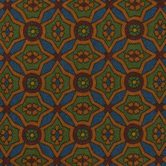 コットン×幾何学模様(マリンブルー＆クロムグリーン)×ビエラ_全4色のサムネイル
