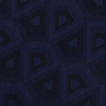 コットン×幾何学模様(プルシアンブルー)×ジャガード_全5色のサムネイル