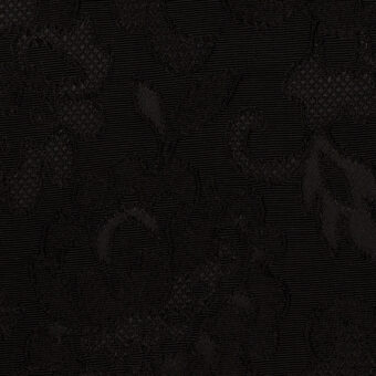 【アウトレット】トリアセテート混×フラワー(ブラック)×ジャガードのサムネイル