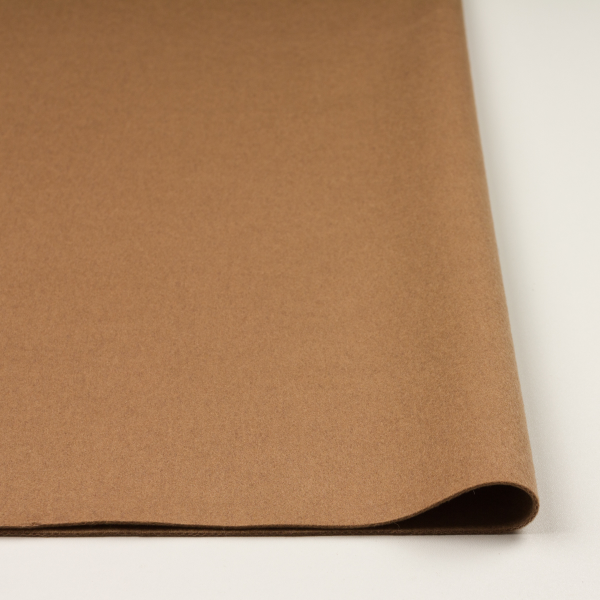 ウール＆ナイロン混×無地(キャメル)×Wフェイス・フラノ_全3色 | fab-fabric sewing studio | 布地のオンライン