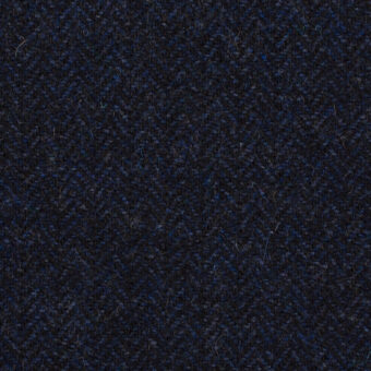 ウール＆ポリエステル混×ミックス(ミッドナイトブルー)×ヘリンボーン・ツイード_全3色のサムネイル