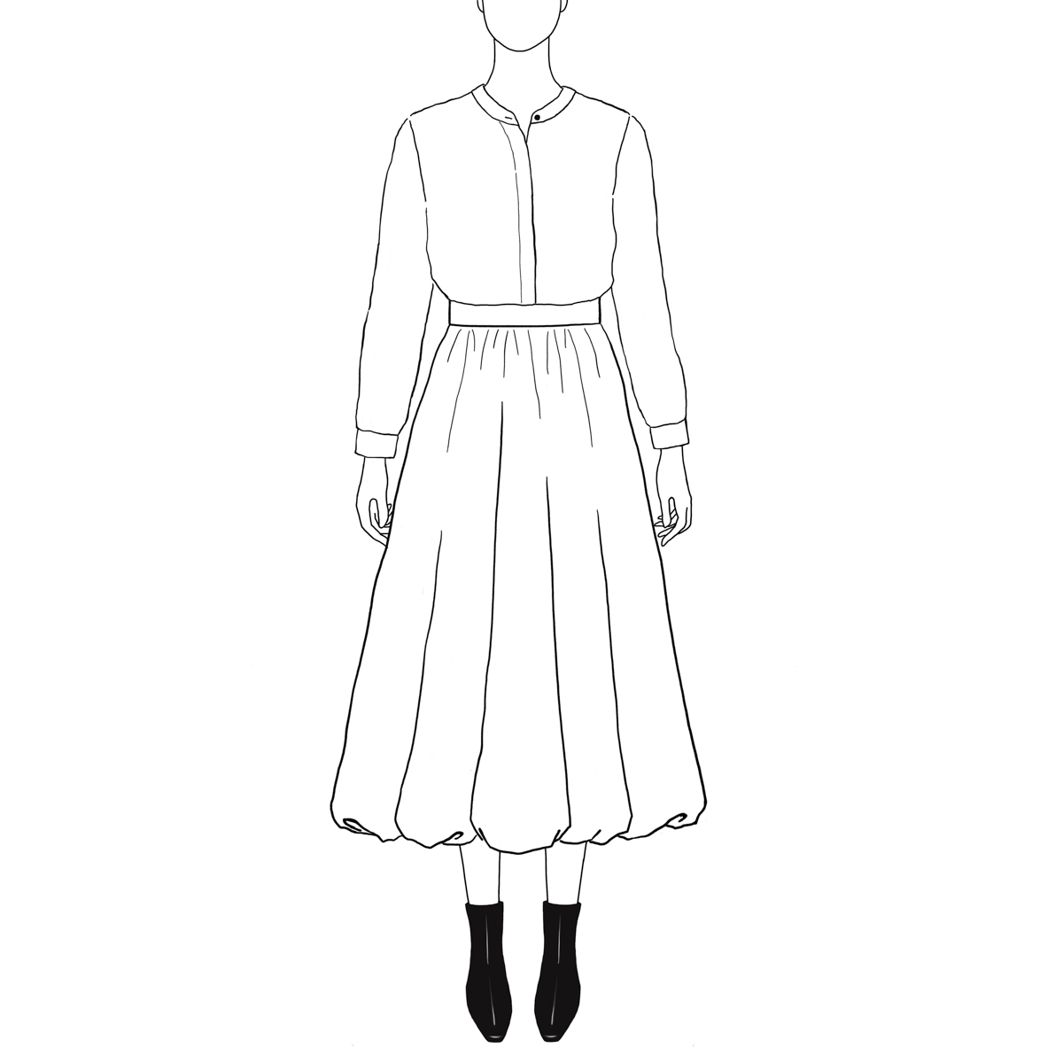 本日のお見立て #077 バルーンスカート | fab-fabric sewing studio 