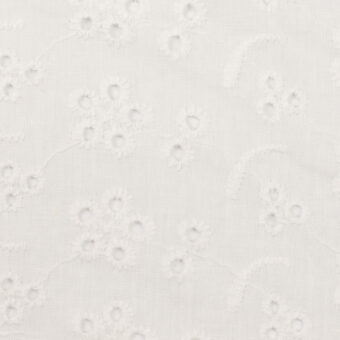 【アウトレット】コットン×フラワー(オフホワイト)×ボイル刺繍のサムネイル