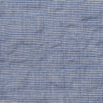 【アウトレット】コットン混×千鳥格子(ブルー)×ボイルシャーリングのサムネイル