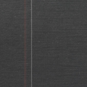 【アウトレット】リネン混×ストライプ(スチールグレー、セピア＆オフホワイト)×かわり織のサムネイル