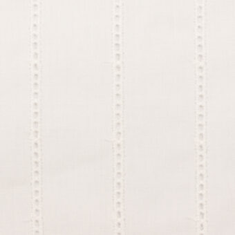 【アウトレット】コットン×ストライプ(オフホワイト)×ローン刺繍のサムネイル