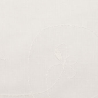 【アウトレット】コットン×ボタニカル(オフホワイト)×ローン刺繍のサムネイル