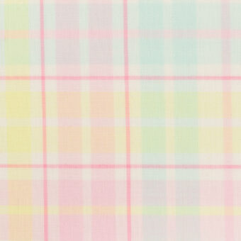 【アウトレット】コットン×チェック(ピンク、レモン＆サワー)×ローンのサムネイル