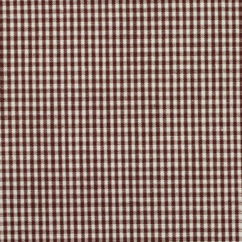 【アウトレット】コットン×チェック(チョコレート＆オフホワイト)×薄シーチングのサムネイル