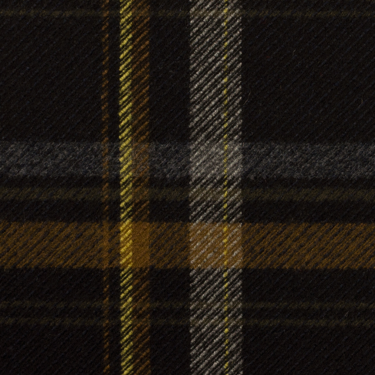 【アウトレット】ポリエステル＆レーヨン×チェック(チャコールブラック＆モカブラウン)×二重織ストレッチのサムネイル