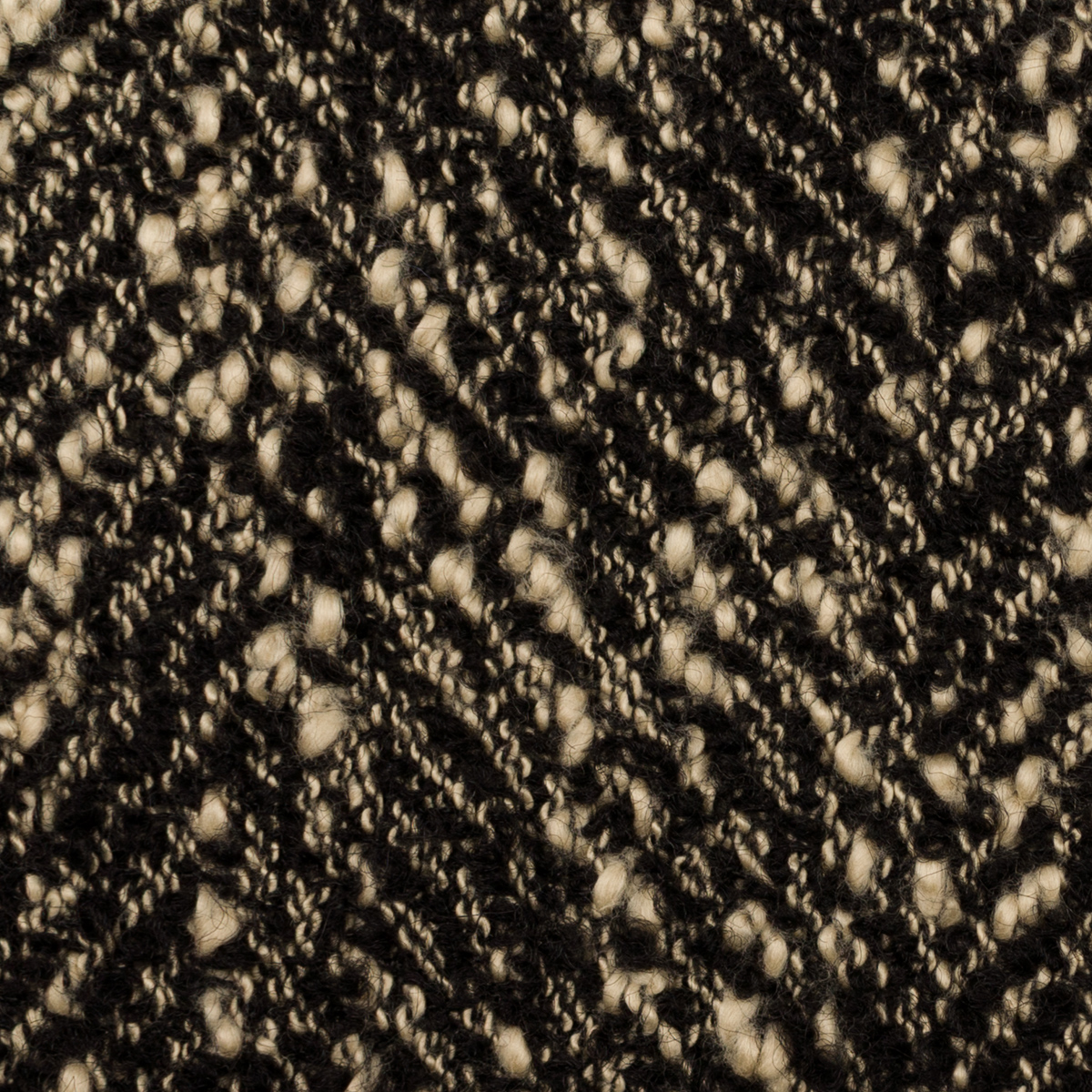 【アウトレット】ウール＆ポリエステル×ミックス(ブラック＆エクリュ)×ファンシーツイードのサムネイル