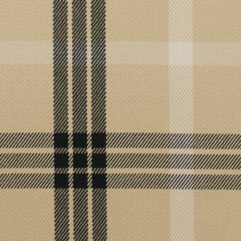 【アウトレット】コットン×チェック(ライトベージュ、チャコール&ミルク)×サージのサムネイル