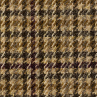 【アウトレット】ウール×チェック(ベージュ、ジンジャー&ワイン)×千鳥格子ツイードのサムネイル