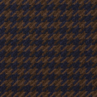 【アウトレット】ウール&ポリエステル×チェック(ネイビー&セピア)×千鳥格子のサムネイル