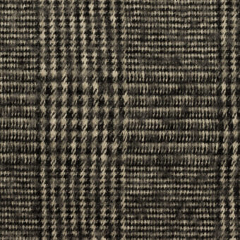 【アウトレット】コットン&ウール×チェック(チャコール&エクリュ)×ツイードのサムネイル