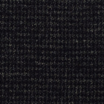 【アウトレット】ウール&コットン×ミックス(ダークネイビー&アイボリー)×Wニットのサムネイル