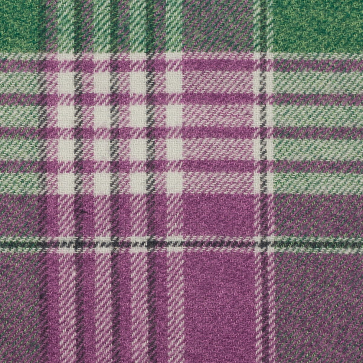 【アウトレット】コットン×チェック(モーブ＆グリーン)×フランネルのサムネイル