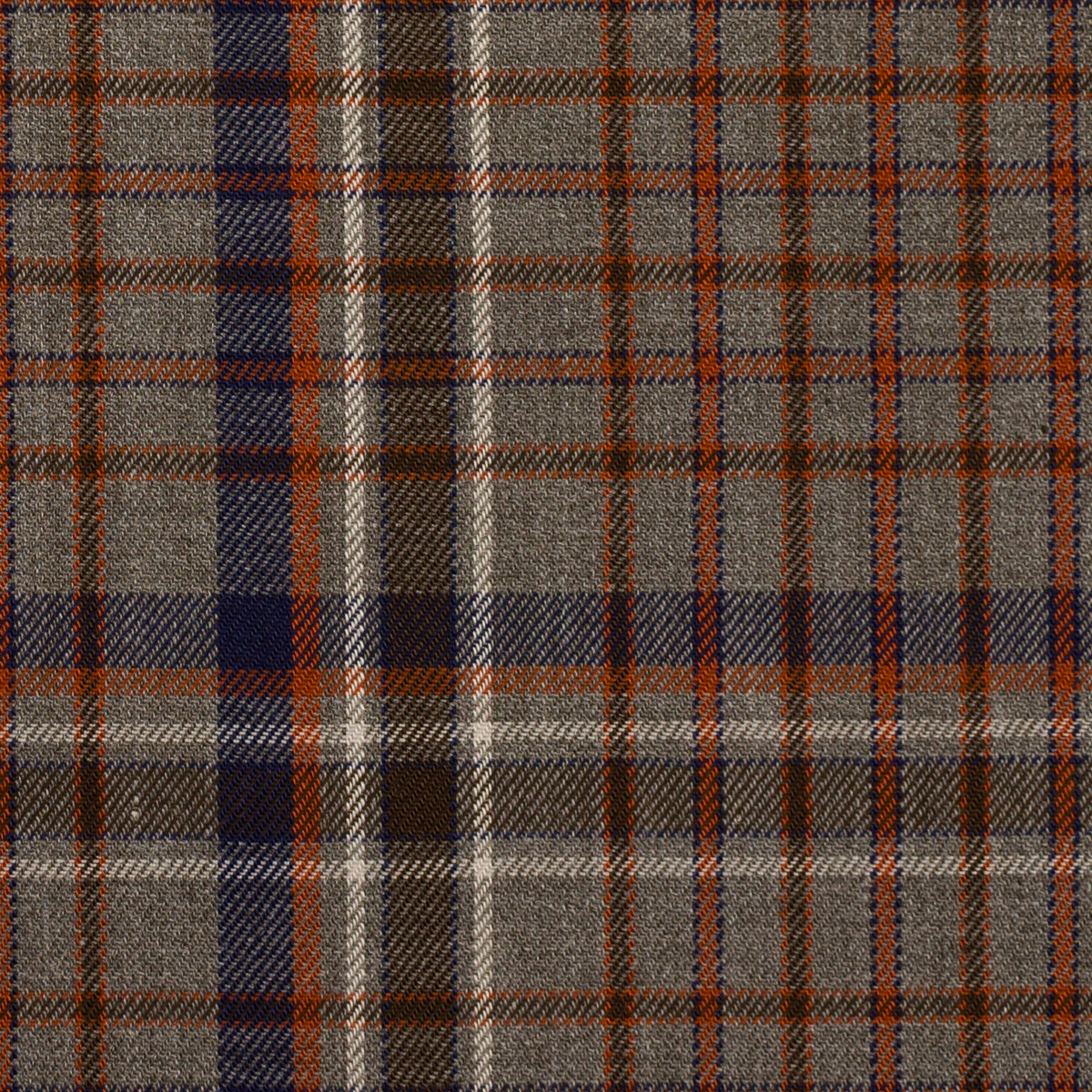【アウトレット】コットン＆ポリエステル×チェック(グレー、レンガ＆ネイビー)×ビエラのサムネイル