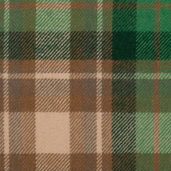 【アウトレット】ウール×チェック(グリーン＆モカ)×サージのサムネイル