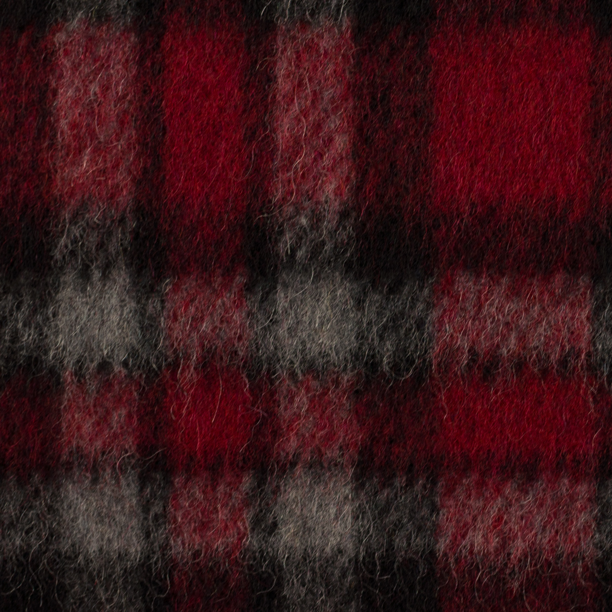 【アウトレット】ウール＆ポリエステル混×チェック(ガーネット＆ダークネイビー)×Wフェイス・ビーバー＆ソフトツイードのサムネイル