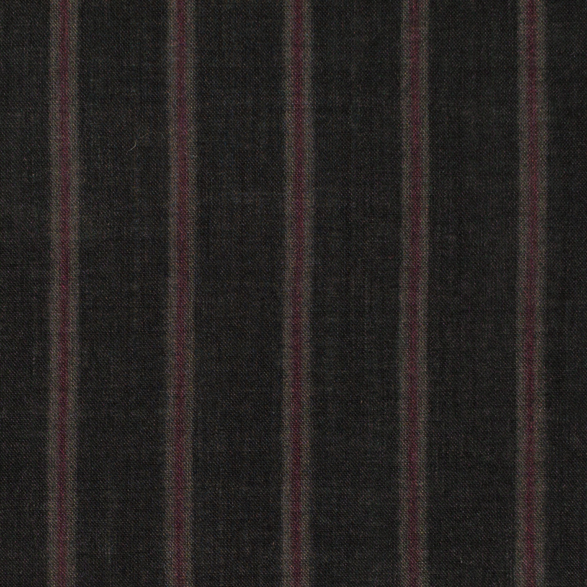 【アウトレット】コットン＆レーヨン×ストライプ(チャコールブラック＆ワイン)×ローンのサムネイル