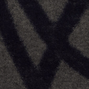 【アウトレット】コットン＆ウール×幾何学模様(チャコールグレー＆ネイビー)×天竺ジャガードニットのサムネイル