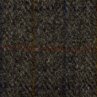 【アウトレット】ウール×チェック(グレー、ネイビー＆オレンジ)×ツイードのサムネイル