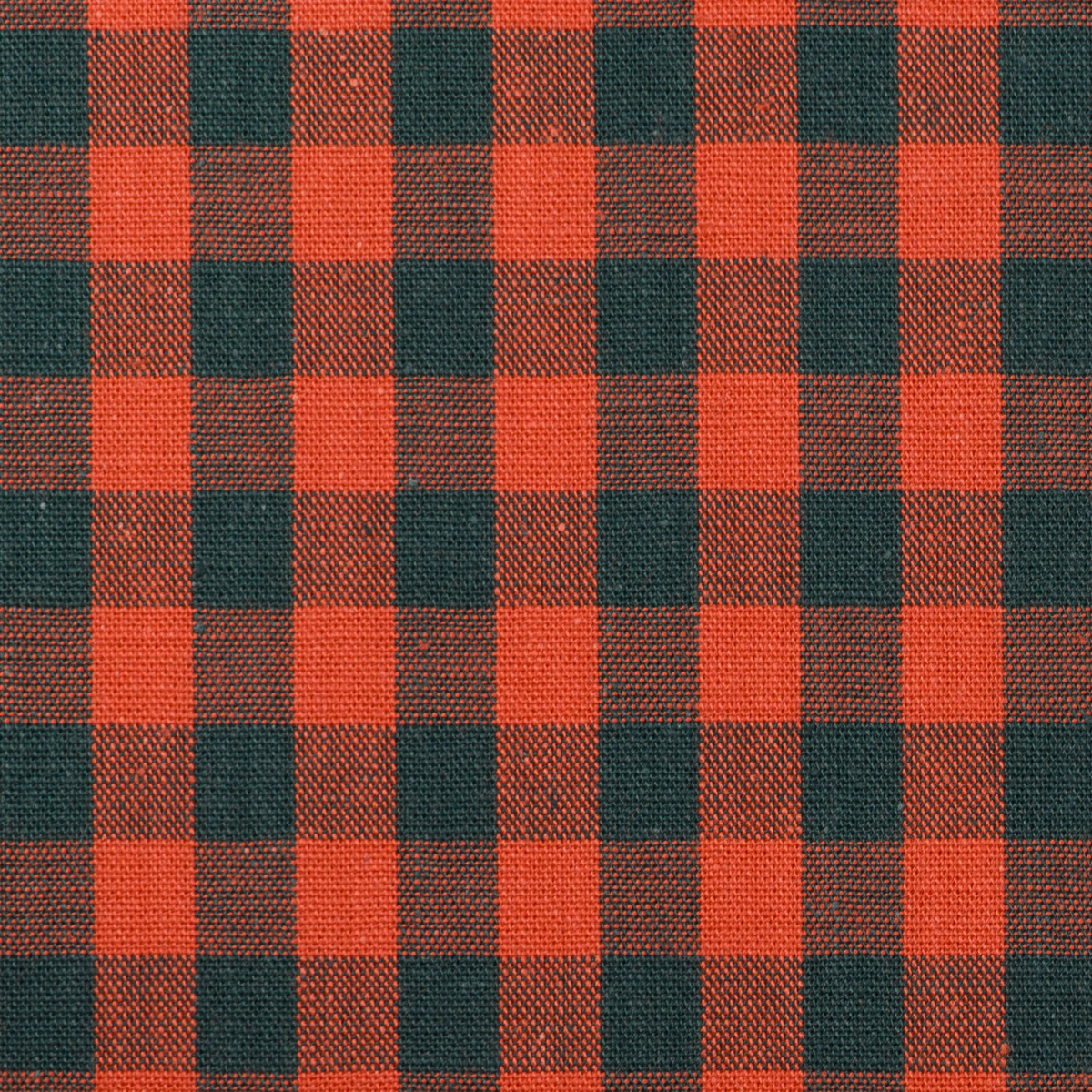 コットン×チェック(モスグリーン＆オレンジ)×シーチング_全6色のサムネイル