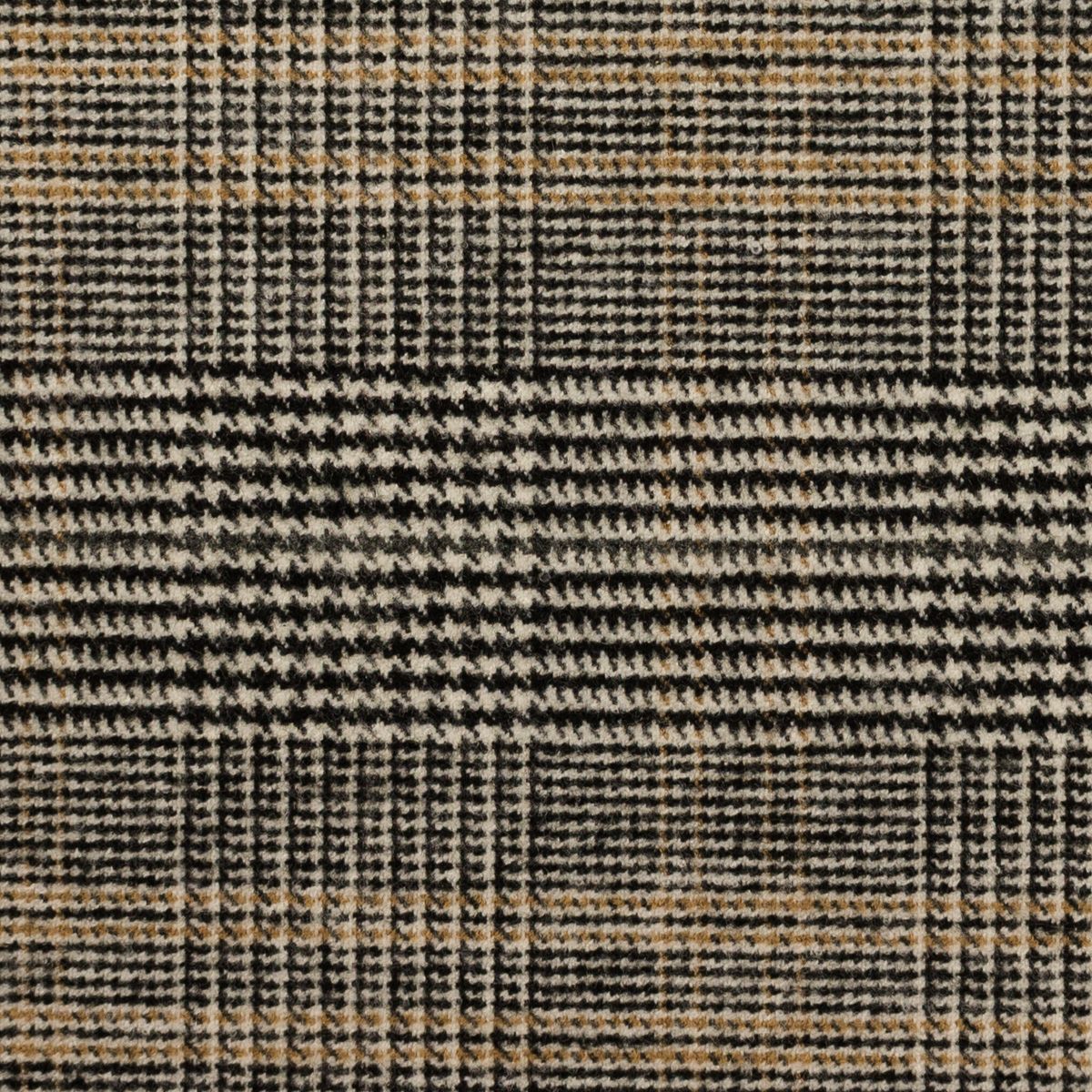 【アウトレット】ポリエステル＆レーヨン×チェック(チャコール、エクリュ＆ベージュ)×二重織ストレッチのサムネイル