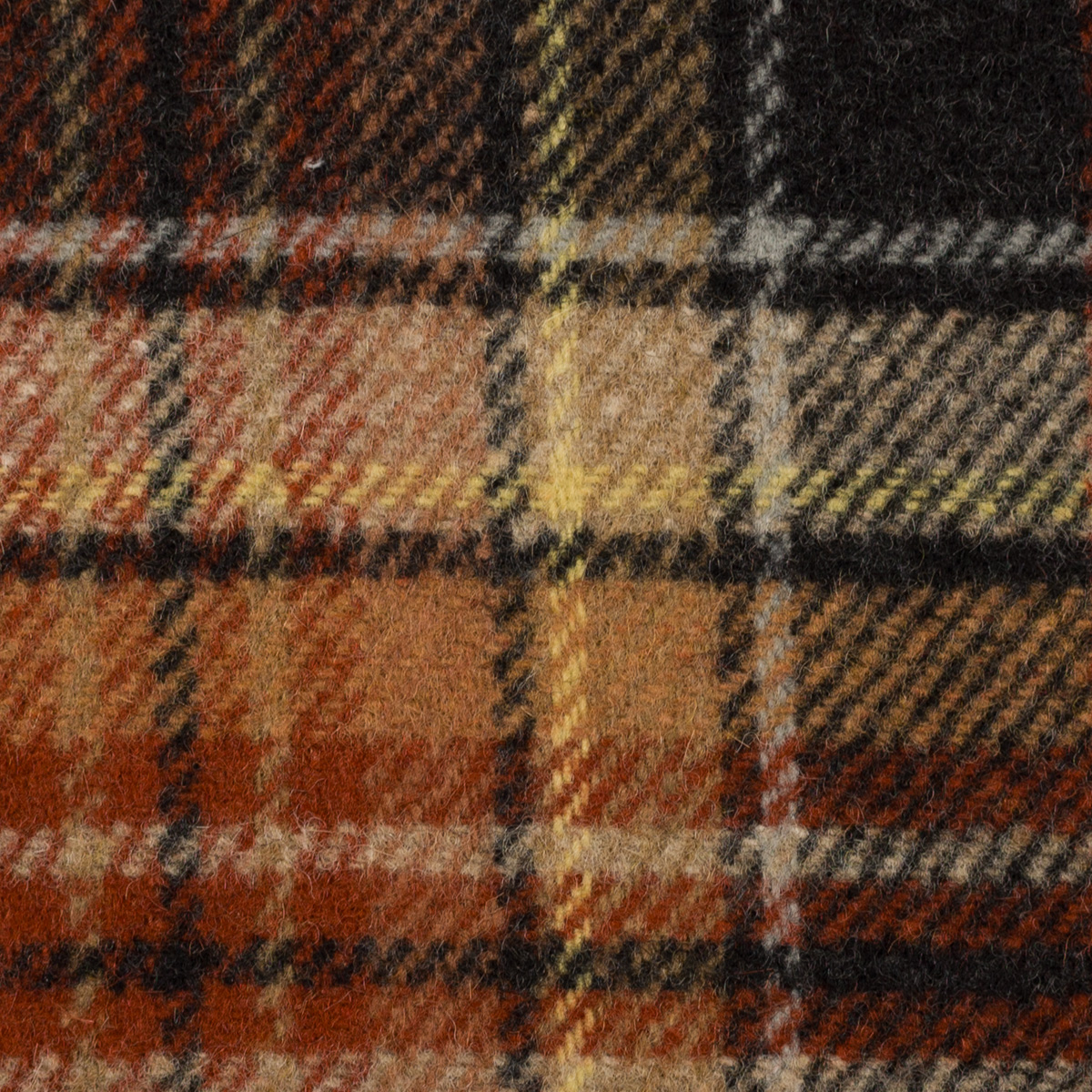 【アウトレット】ウール×チェック(アプリコット＆チャコール)×カルゼのサムネイル